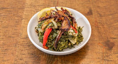 Epinards et oignons frits